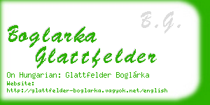 boglarka glattfelder business card