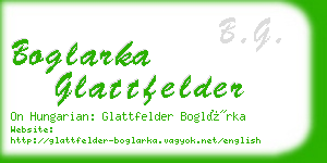 boglarka glattfelder business card